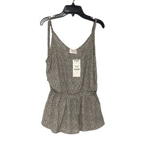 Sienna Sky Speckled Sleeveless Blouse Tie Bow Tank - Size M